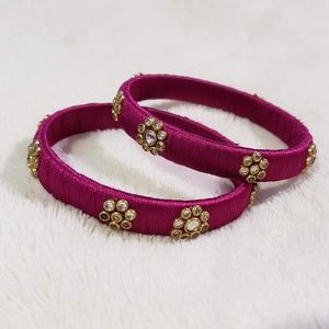 New Indian silk thread bangles party wear